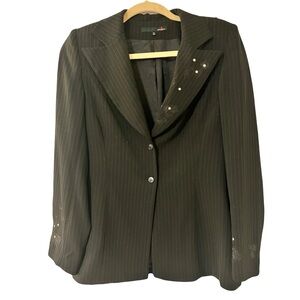 Surabaya Black Pinstripe Detailed Women’s Blazer Sz 11 (Juniors)